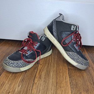 SHAQ Boy's Black and Red Lace Up High Top Sneakers Youth Size 2